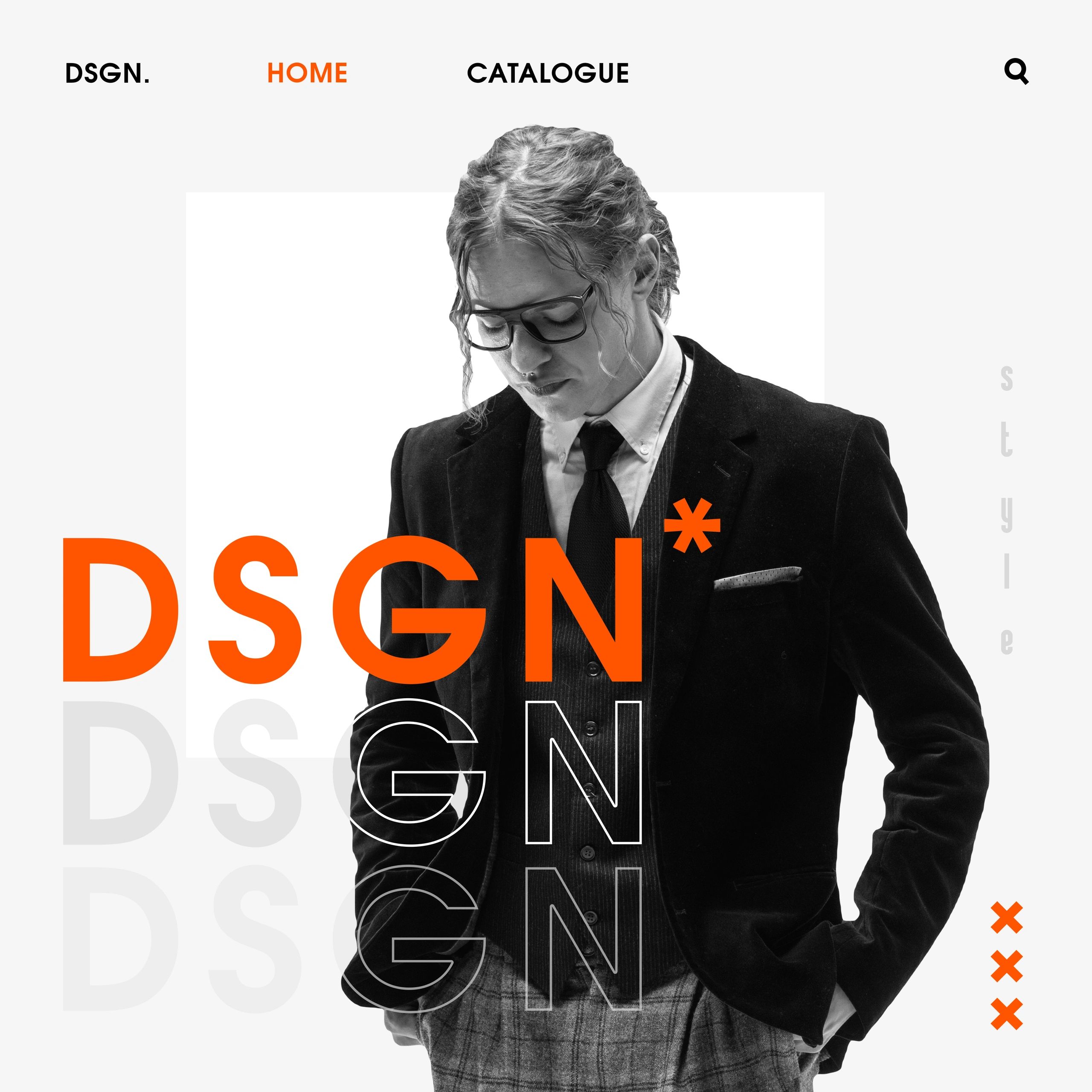 simple website design concept