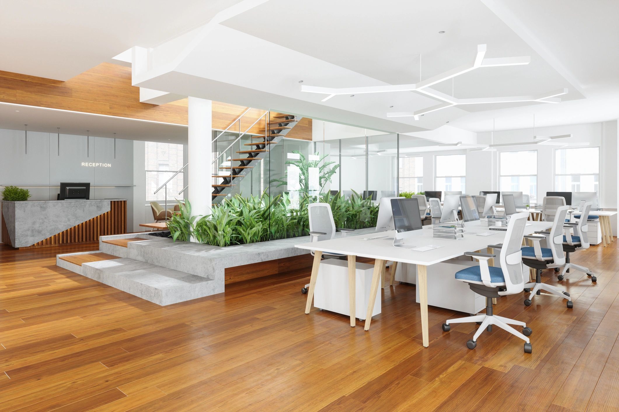 modern workspace minimal