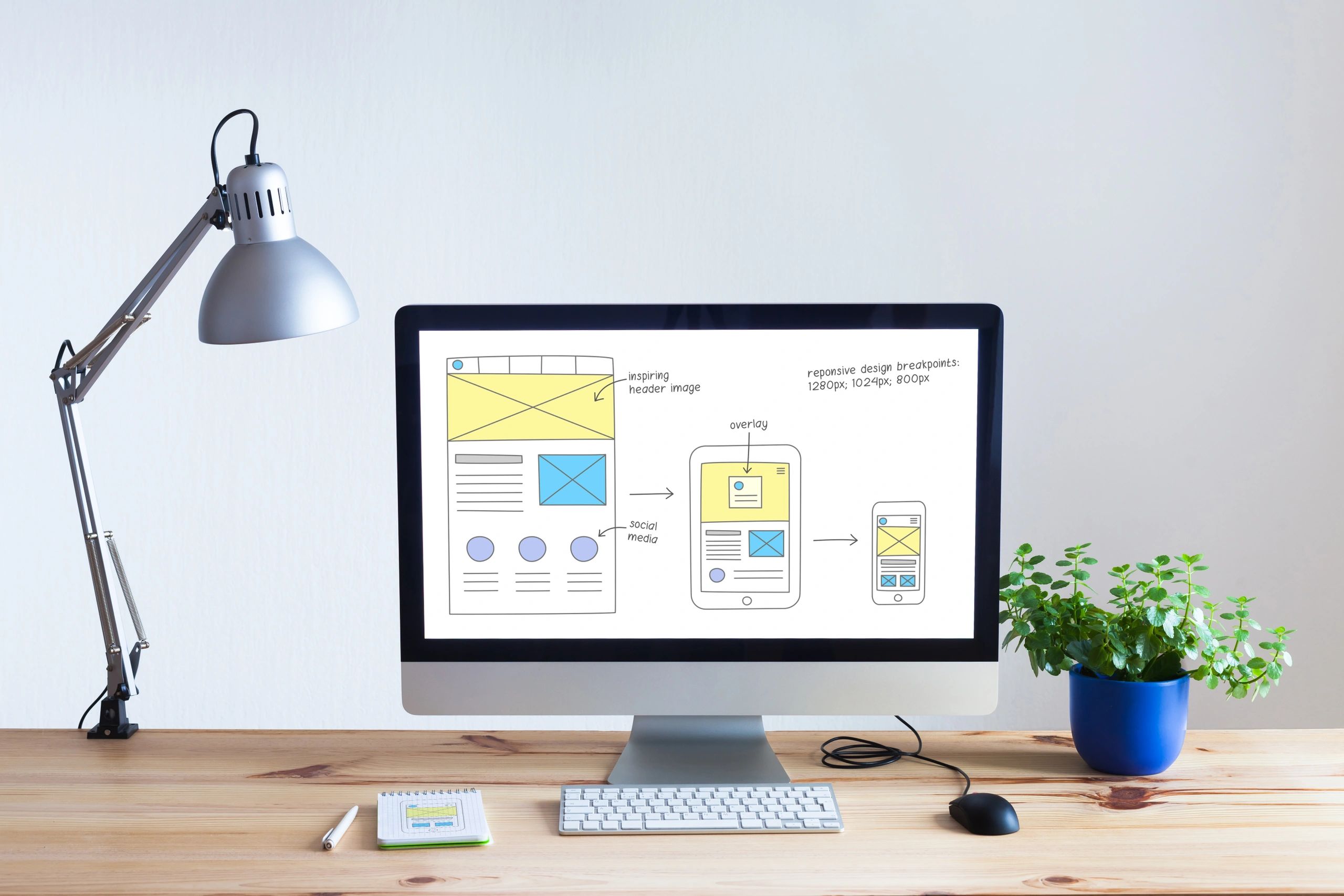 simple website design concept